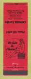 Matchbook Cover - Chinook Tavern billiards cards Port Angeles WA girlie