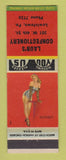 Matchbook Cover - Laub's Confectionery Lewiston PA pinup girlie back