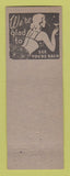 Matchbook Cover - Busy Bee Grill Niagara Falls NY pinup girlie back
