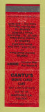 Matchbook Cover - Cantu's Monte Carlo Cafe Marysville CA girlie