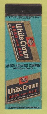 Matchbook Cover - White Crown Beer Akron OH WEAR