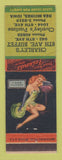 Matchbook Cover - Charley's 6th Ave Buffet Des Moines IA pinup girlie