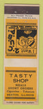 Matchbook Cover - Tasty Shop Meats Seaton IL girlie back