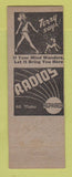 Matchbook Cover - Jack A Saul Radio Repair Harrisburg PA Terry Says girlie