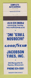 Matchbook Cover - Jacobson Tires Goodyear Racine WI