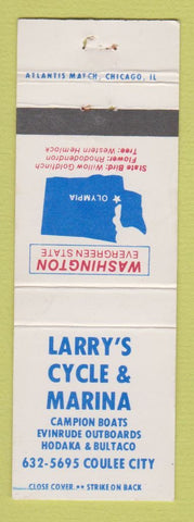 Matchbook Cover - Larry's Cycle and MARina Coulee City WEAR WEAR
