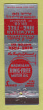Matchbook Cover - Macmillan Ring Free Oil Louisville KY