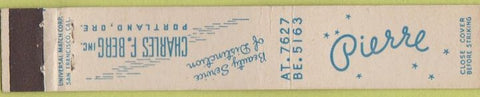 Matchbook Cover - Pierre Portland OR beauty salon Spokane WA 10 Strike