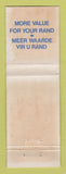 Matchbook Cover - Toyota Cars Dundee South Africa WEAR