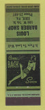 Matchbook Cover - Louis Barber Shop Erie PA  girlie