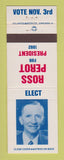 Matchbook Cover - Ross Perot for President 1992