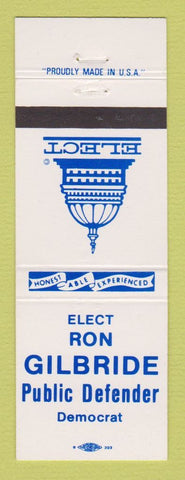 Matchbook Cover - Ron Gilbride Public Defender Election