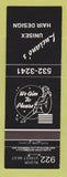 Matchbook Cover - Luciano's Hair Salon Toronto ON girlie