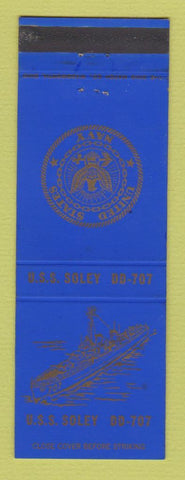 Matchbook Cover - USS Soley DD 707 Navy