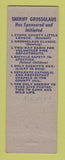 Matchbook Cover - Harry Grossglaus Sheriff Election Stark County 1952