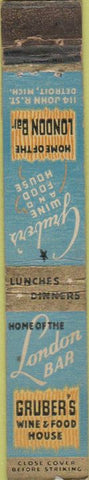 Matchbook Cover - London Har Detroit MI WEAR 10 Strike