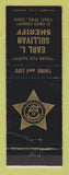 Matchbook Cover - Earl L Sullivan Sheriff Colorado Springs El Paso County WEAR