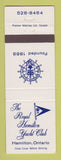 Matchbook Cover - Royal Hamilton Yacht Club ON