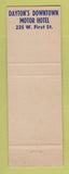 Matchbook Cover - Stratford Motel Dayton OH
