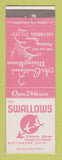 Matchbook Cover - The Swallows Austinburg OH restaurant