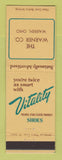 Matchbook Cover - Vitality Shoes Warner Company Warren OH