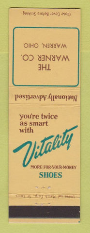 Matchbook Cover - Vitality Shoes Warner Company Warren OH