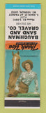 Matchbook Cover - Baughman Sand Gravel Mount Vernon OH WEAR