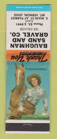 Matchbook Cover - Baughman Sand Gravel Mount Vernon OH WEAR