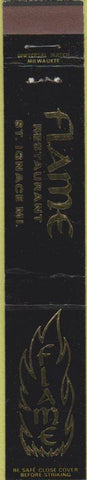 Matchbook Cover - Flame Restaurant St Ignace MI 10 Strike