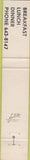 Matchbook Cover - Flame Restaurant St Ignace MI 10 Strike