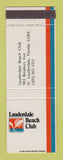Matchbook Cover - Lauderdale Beach Club Fort Lauderdale FL
