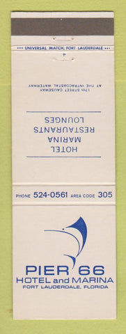 Matchbook Cover - Pier 66 Fort Lauderdale FL hotel marina
