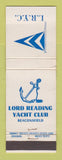 Matchbook Cover - Lord Reading Yacht Club Beaconsfield WEAR