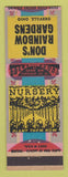 Matchbook Cover - Don's Rainbow Gardens Orrville OH WWII