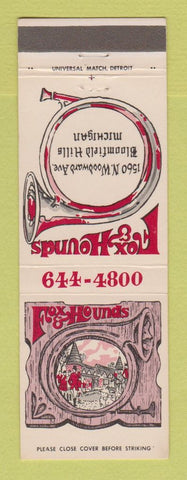 Matchbook Cover - Fox and Hounds Bloomfield Hills MI