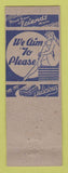 Matchbook Cover - Rudy's Grill McKees Rocks PA pinup girlie back