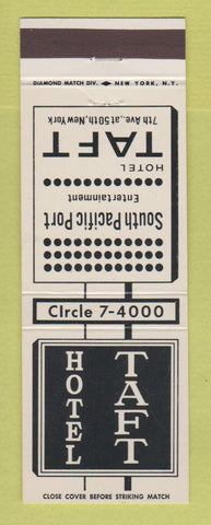 Matchbook Cover - Hotel Taft New York City