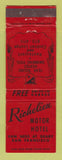 Matchbook Cover - Richelieu Motor Hotel San Francisco CA