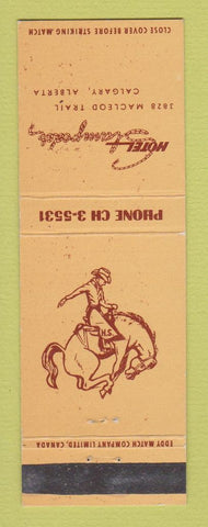 Matchbook Cover - Hotel Stampeder Calgary AB WWEAR