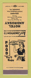 Matchbook Cover - Hotel Androsky Oakmont PA