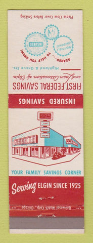 Matchbook Cover - First Federal Savings Elgin IL