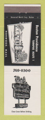 Matchbook Cover - Cornetta's Iron Horse Norwood MA