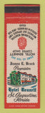 Matchbook Cover - Hotel Bennett St Augustine FL WORN BACK