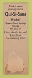 Matchbook Cover - Hotel Bennett St Augustine FL WORN BACK