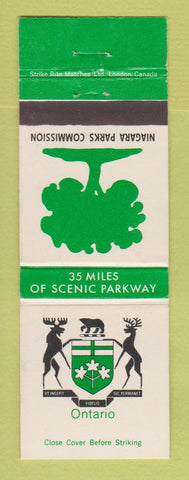 Matchbook Cover - Niagara Parks Commission Ontario ON
