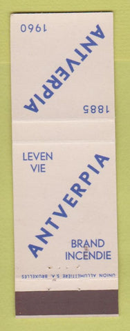 Matchbook Cover - Antverpia Incendie Antwerp Belgium 1960
