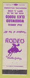 Matchbook Cover - Woodward Elks Club Rodeo OK 1962