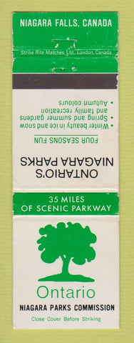 Matchbook Cover - Niagara Parks Commission Ontario ON WEAR
