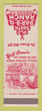 Matchbook Cover - Old South BBQ Ranch Clewiston FL