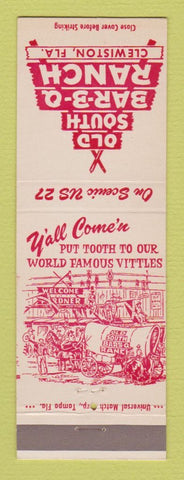Matchbook Cover - Old South BBQ Ranch Clewiston FL